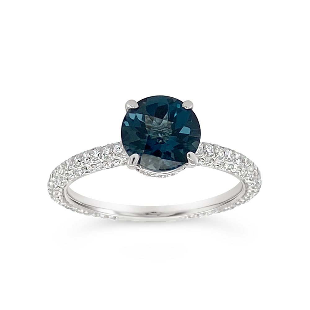 Irisa By Martin Binder London Blue Topaz & Diamond Ring