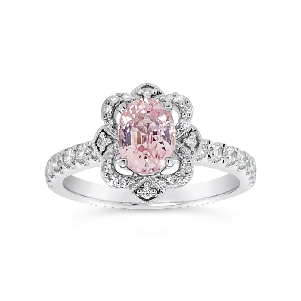 Irisa By Martin Binder Pink Sapphire & Diamond Engagement Ring (1.12 Ct Gemstone)