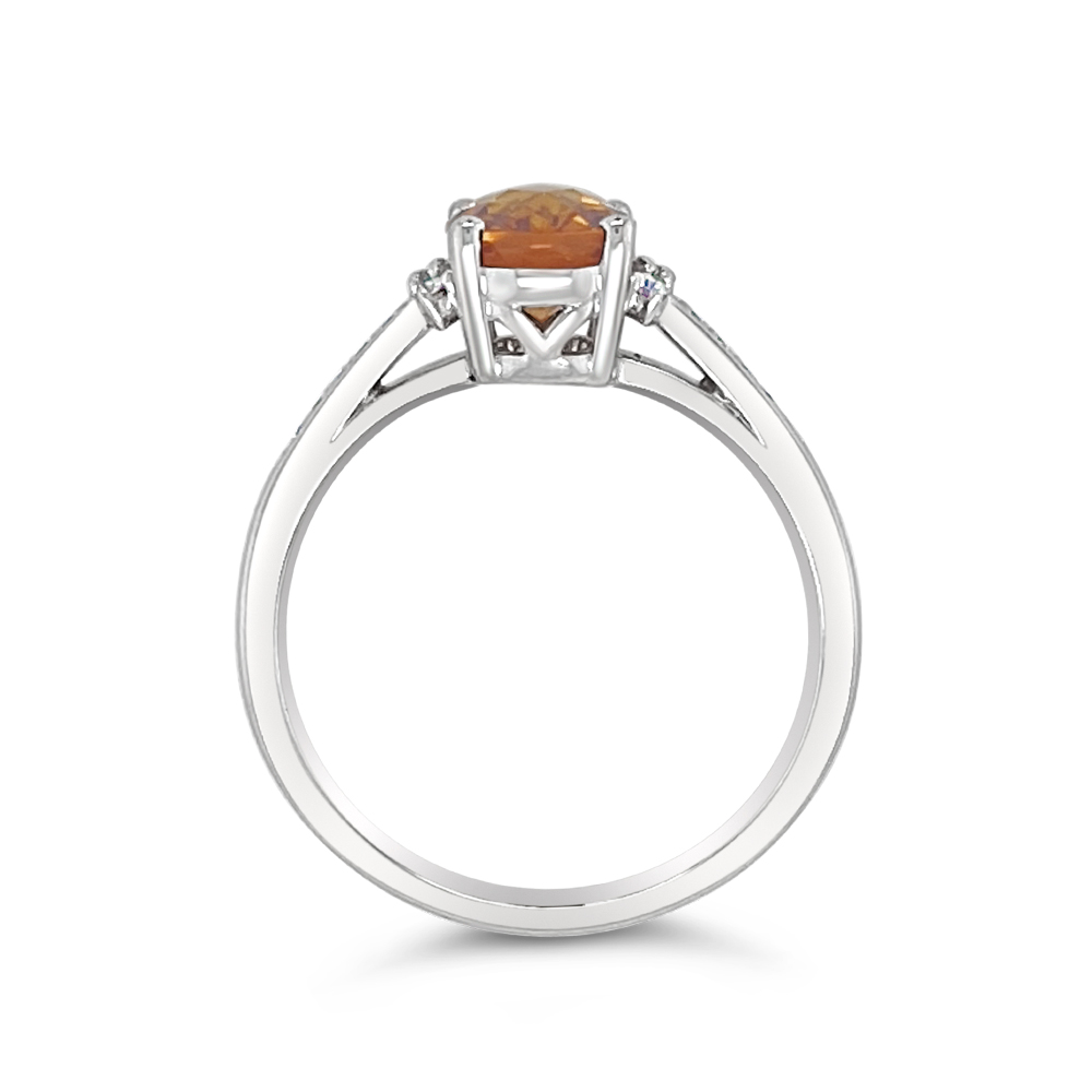 Irisa By Martin Binder Oval Citrine & Diamond Ring