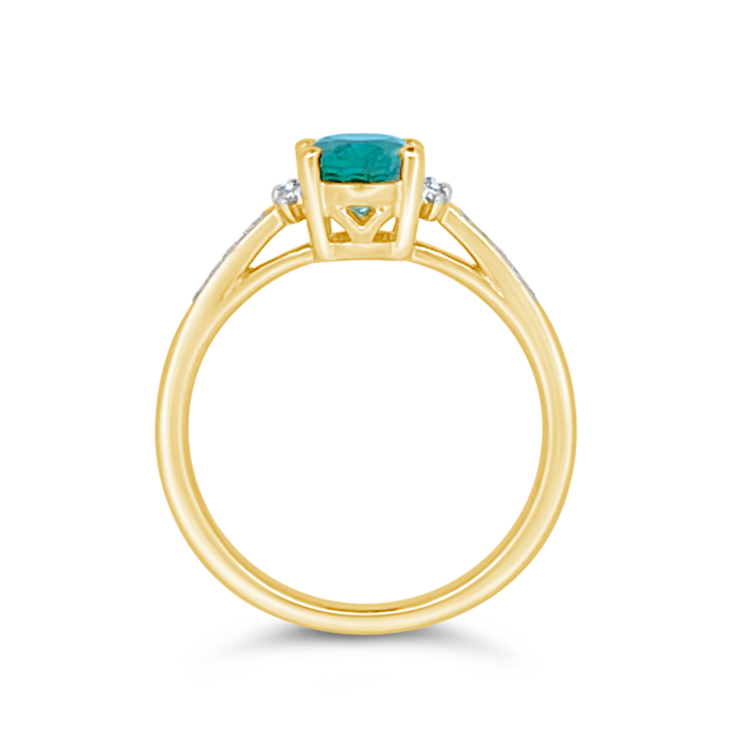 Irisa By Martin Binder Oval Emerald & Diamond Ring