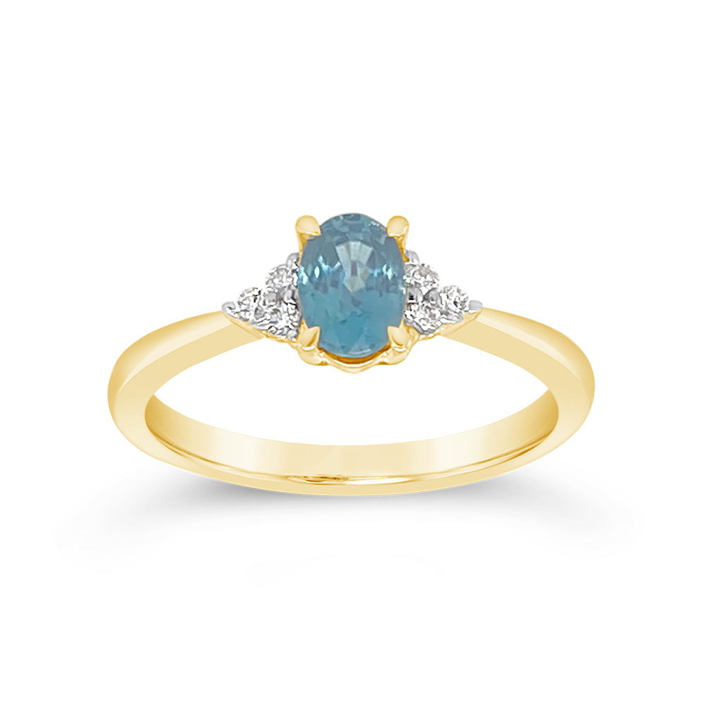 Irisa By Martin Binder Blue Zircon & Diamond Accent Ring