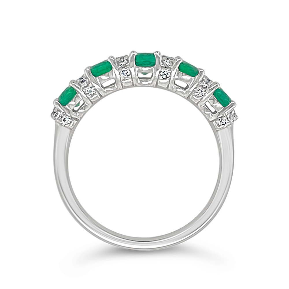 Irisa By Martin Binder Oval Emerald & Diamond Ring