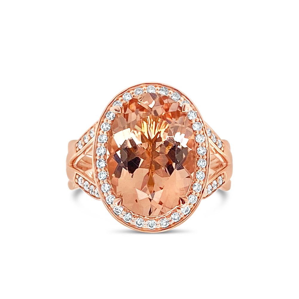 Irisa By Martin Binder Morganite & Diamond Cocktail Ring