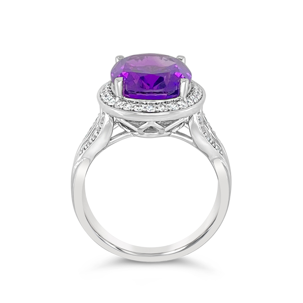 Irisa By Martin Binder Amethyst & Diamond Cocktail Ring