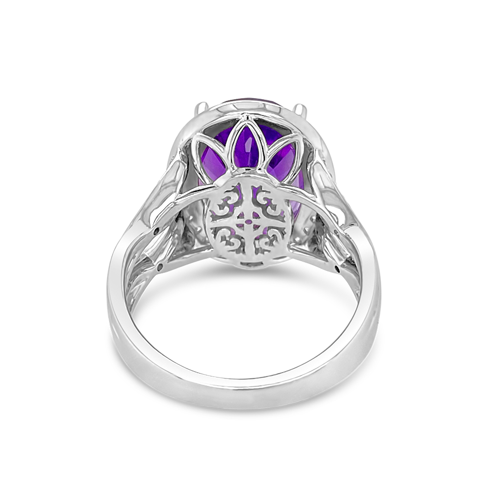 Irisa By Martin Binder Amethyst & Diamond Cocktail Ring