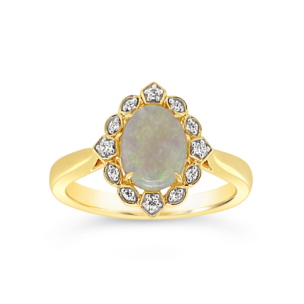 Irisa By Martin Binder Opal & Diamond Ring