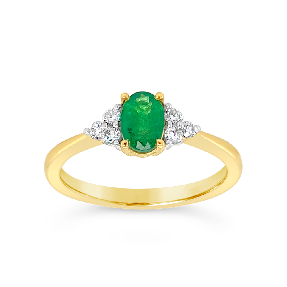 Irisa By Martin Binder Emerald & Diamond Accent Ring