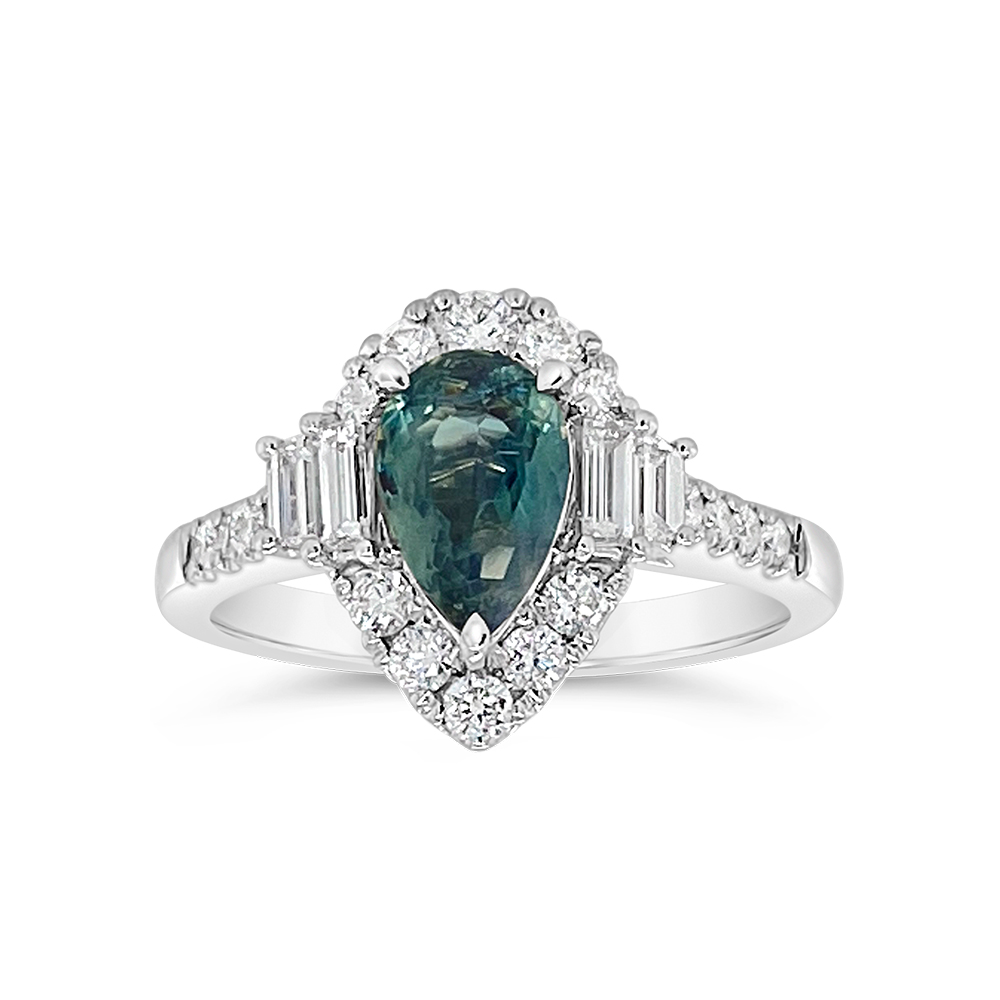 Irisa By Martin Binder Platinum Alexandrite & Diamond Ring