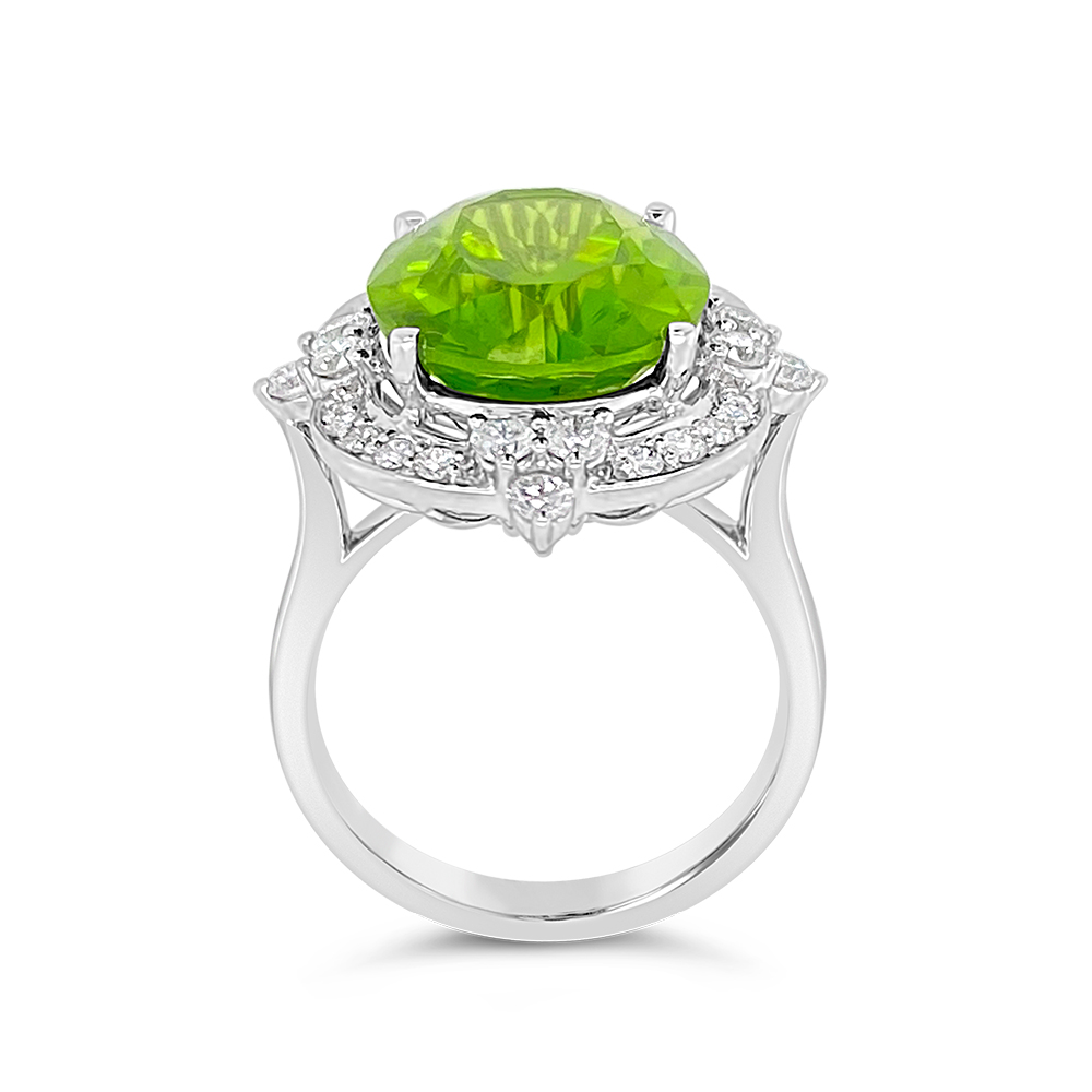 Irisa By Martin Binder Peridot & Diamond Statement Ring