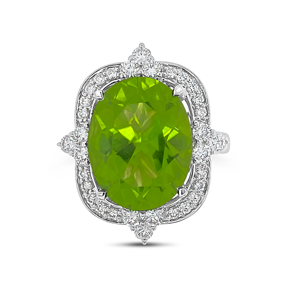 Irisa By Martin Binder Peridot & Diamond Statement Ring