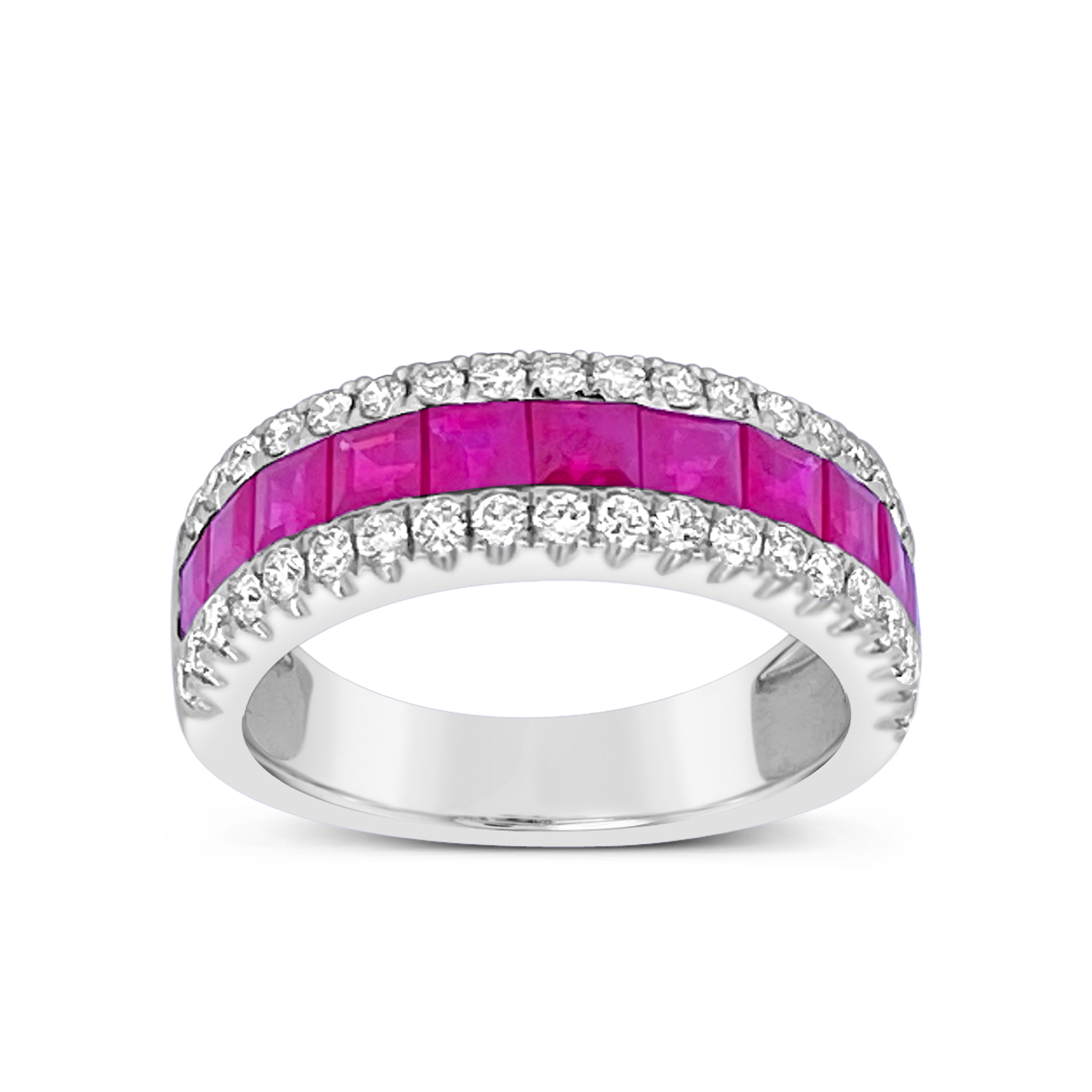 Irisa By Martin Binder Ruby & Diamond Wide Ring