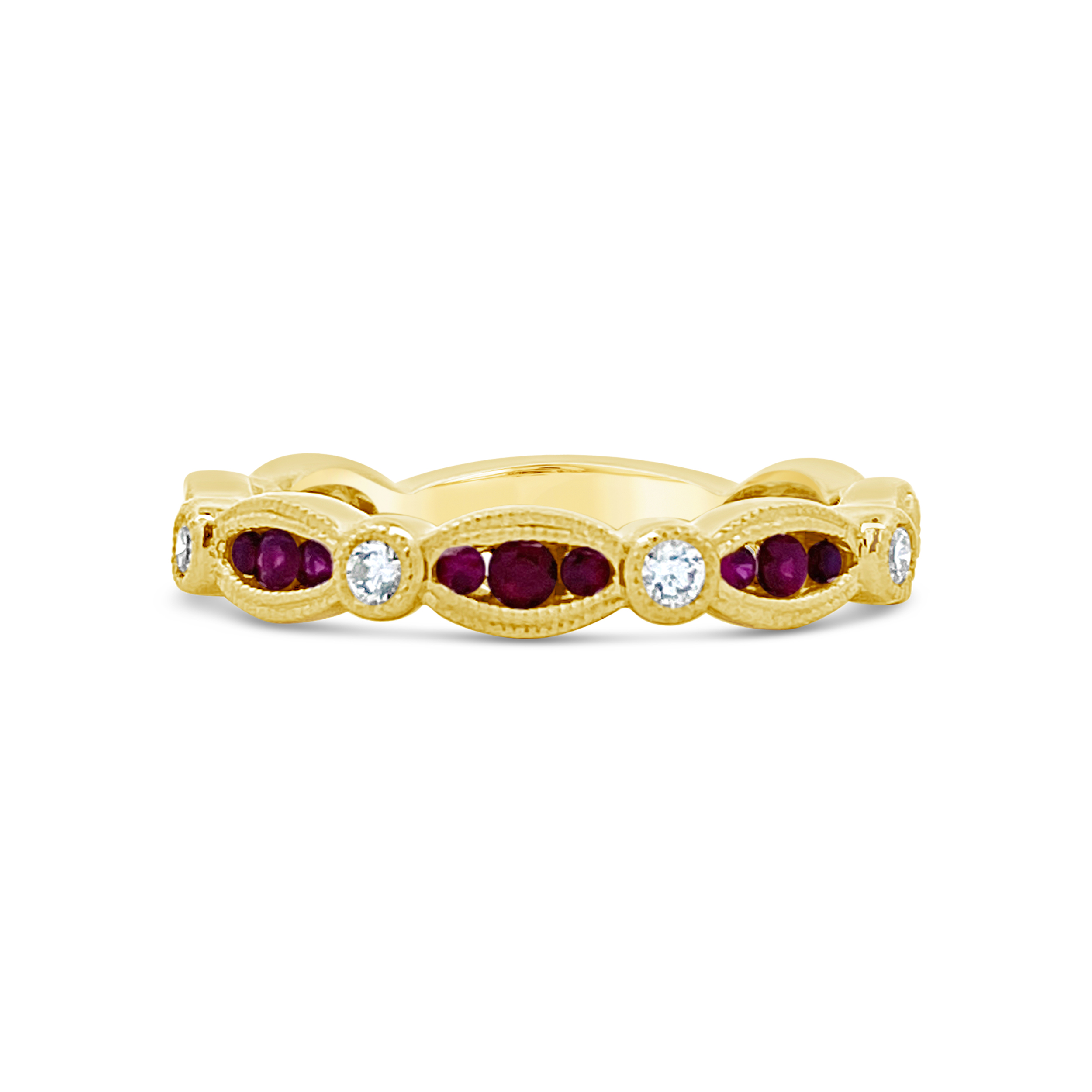 Irisa By Martin Binder Ruby & Diamond Stacking Ring