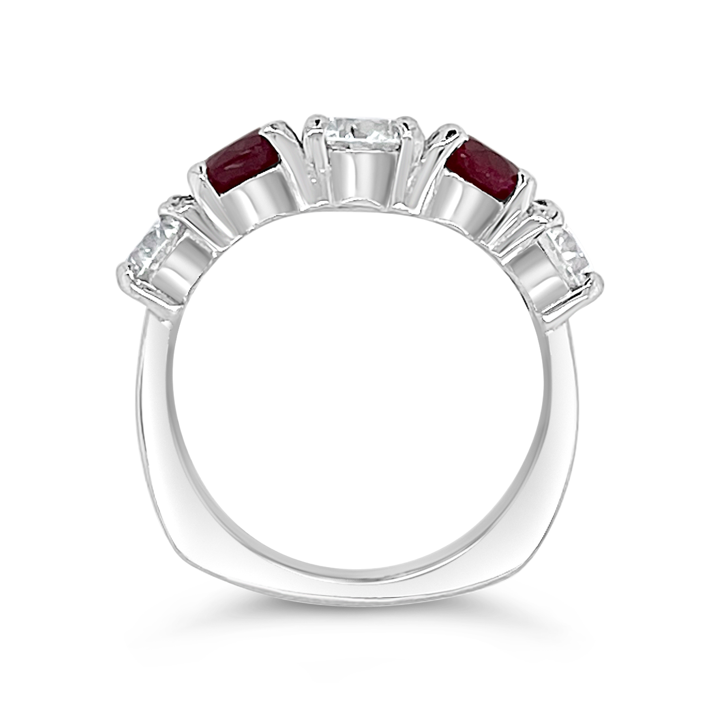 Irisa By Martin Binder Platinum Ruby & Diamond Anniversary Ring