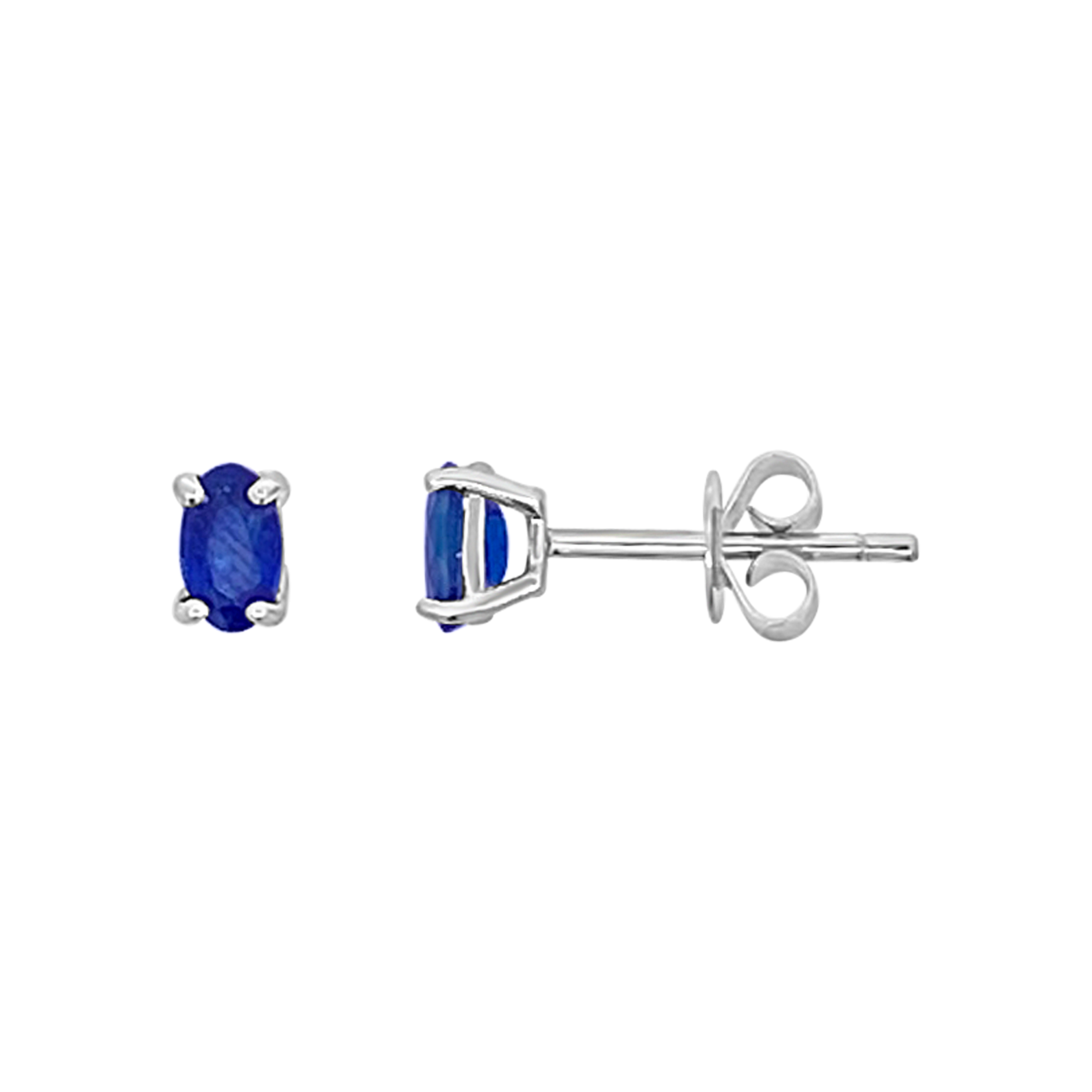 Irisa By Martin Binder Oval Blue Sapphire Stud Earrings