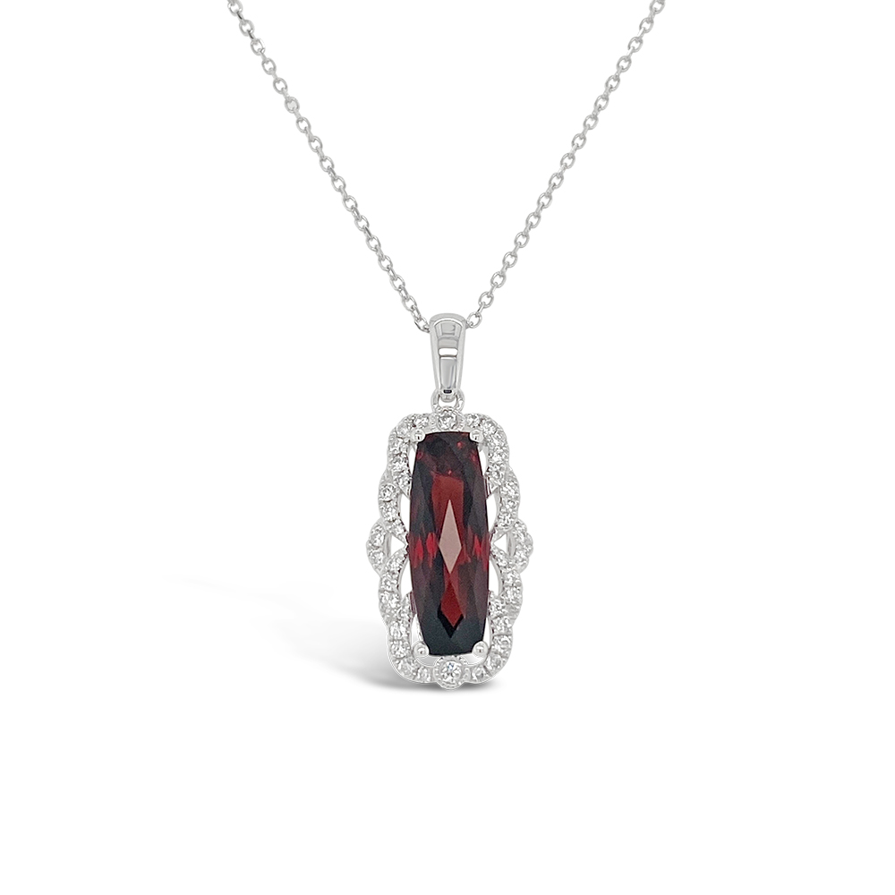 Irisa By Martin Binder Red Garnet & Diamond Pendant