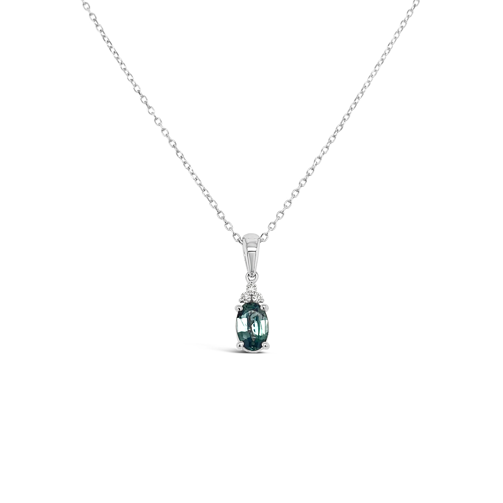 Irisa By Martin Binder Oval Alexandrite & Diamond Necklace