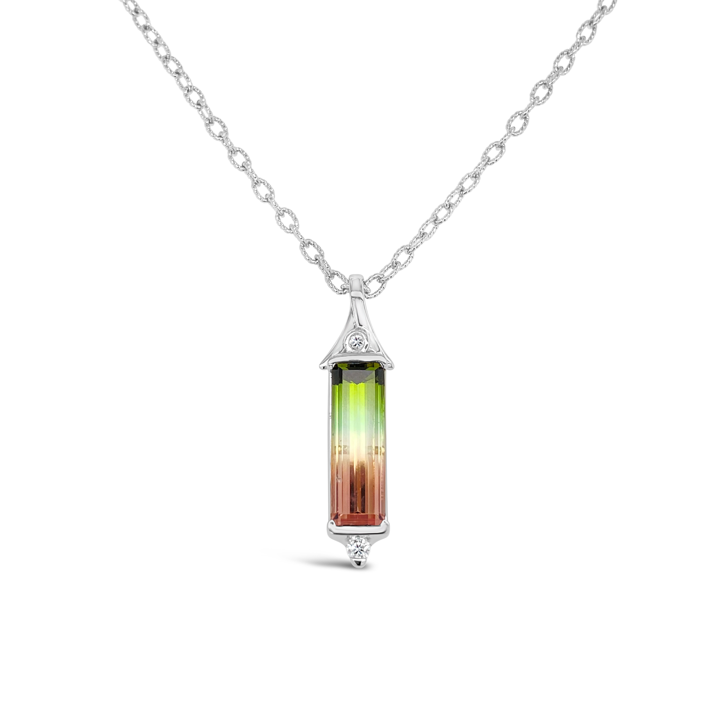 Irisa By Martin Binder Bi-color Tourmaline & Diamond Necklace