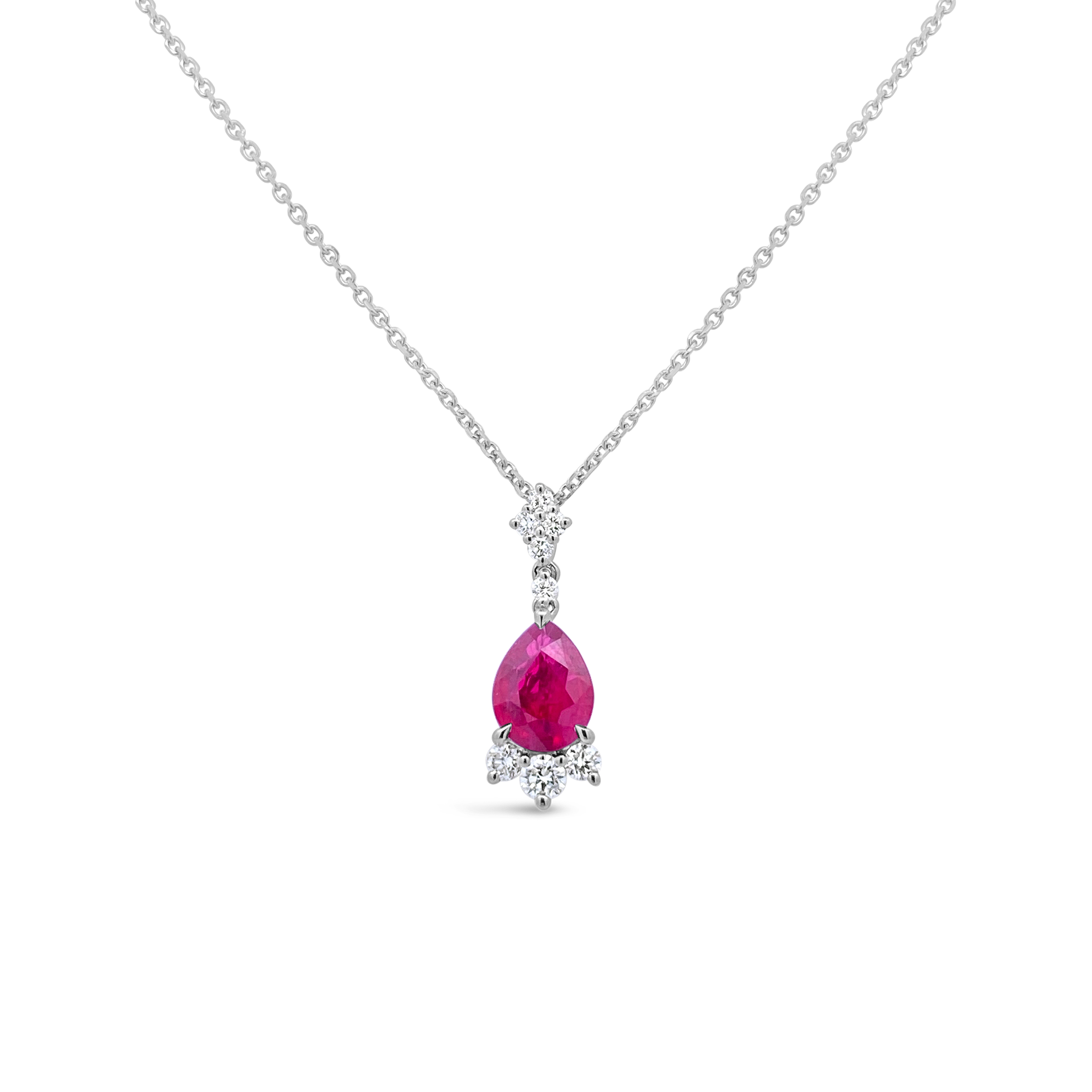 Irisa By Martin Binder Pear Ruby & Diamond Necklace