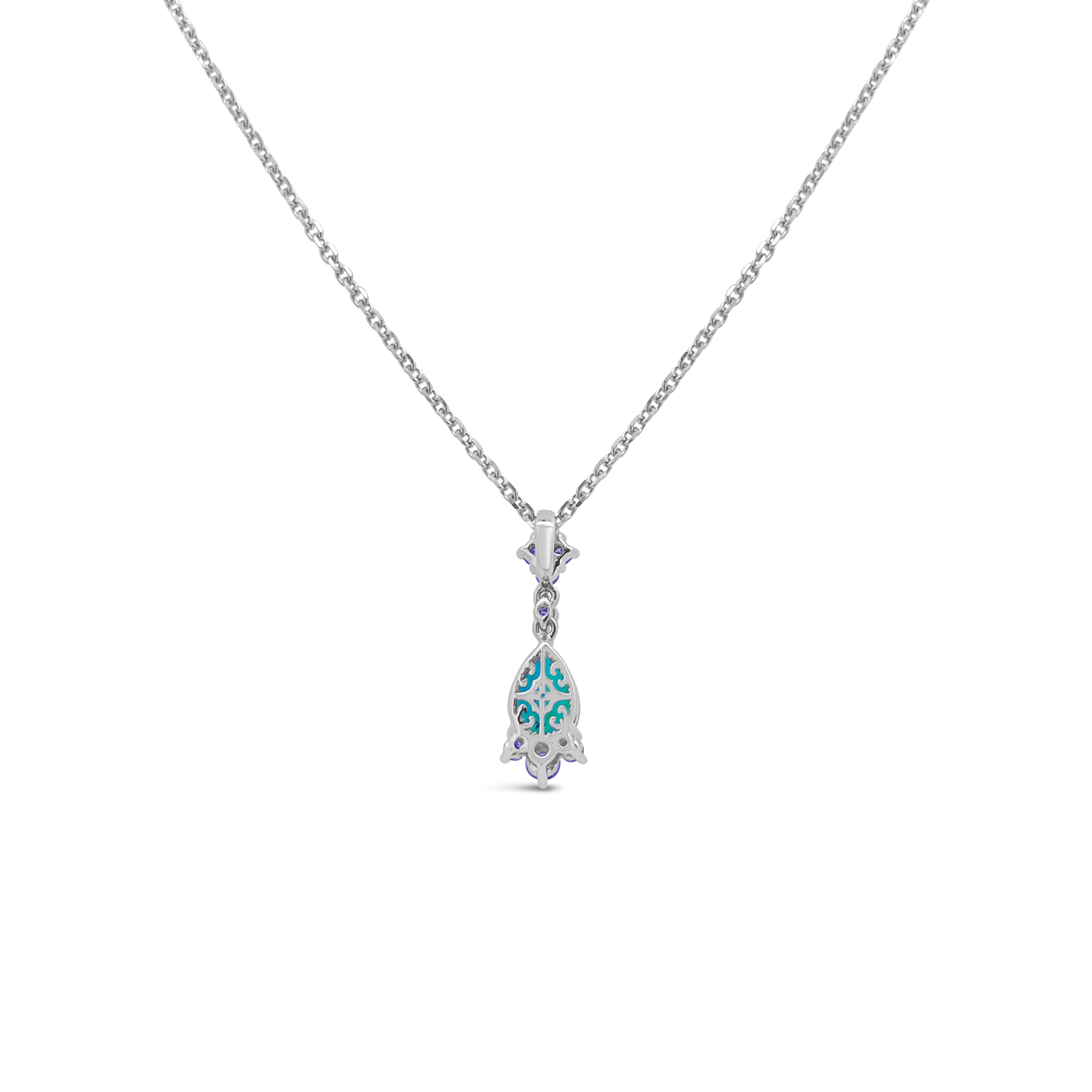 Irisa By Martin Binder Pear Emerald & Diamond Necklace