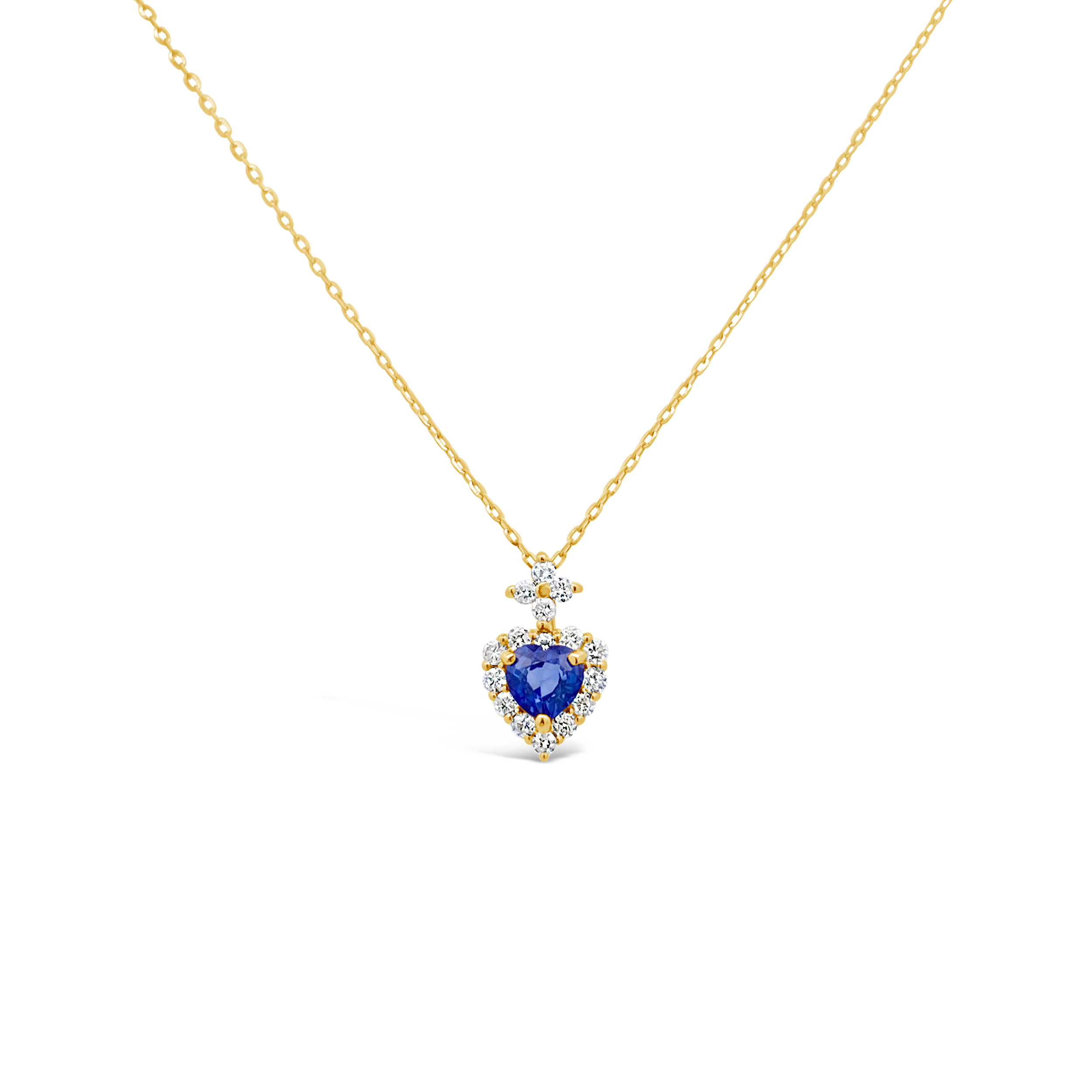 Irisa By Martin Binder Heart Blue Sapphire & Diamond Necklace