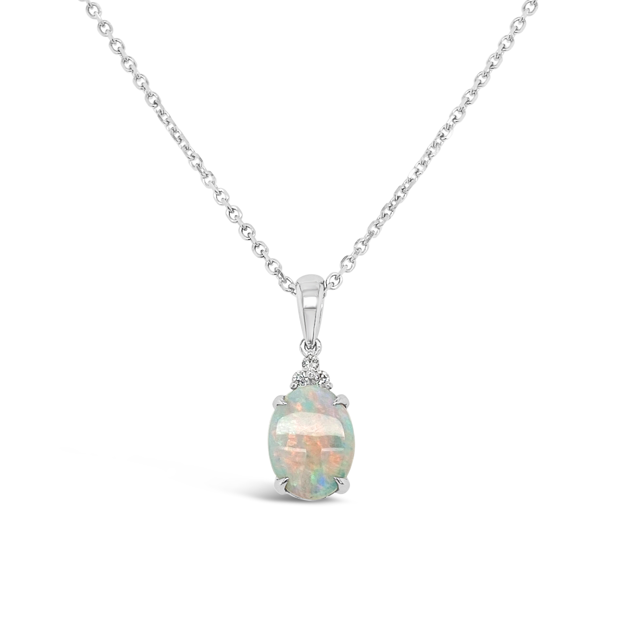 Irisa By Martin Binder Oval Opal & Diamond Accent Necklace