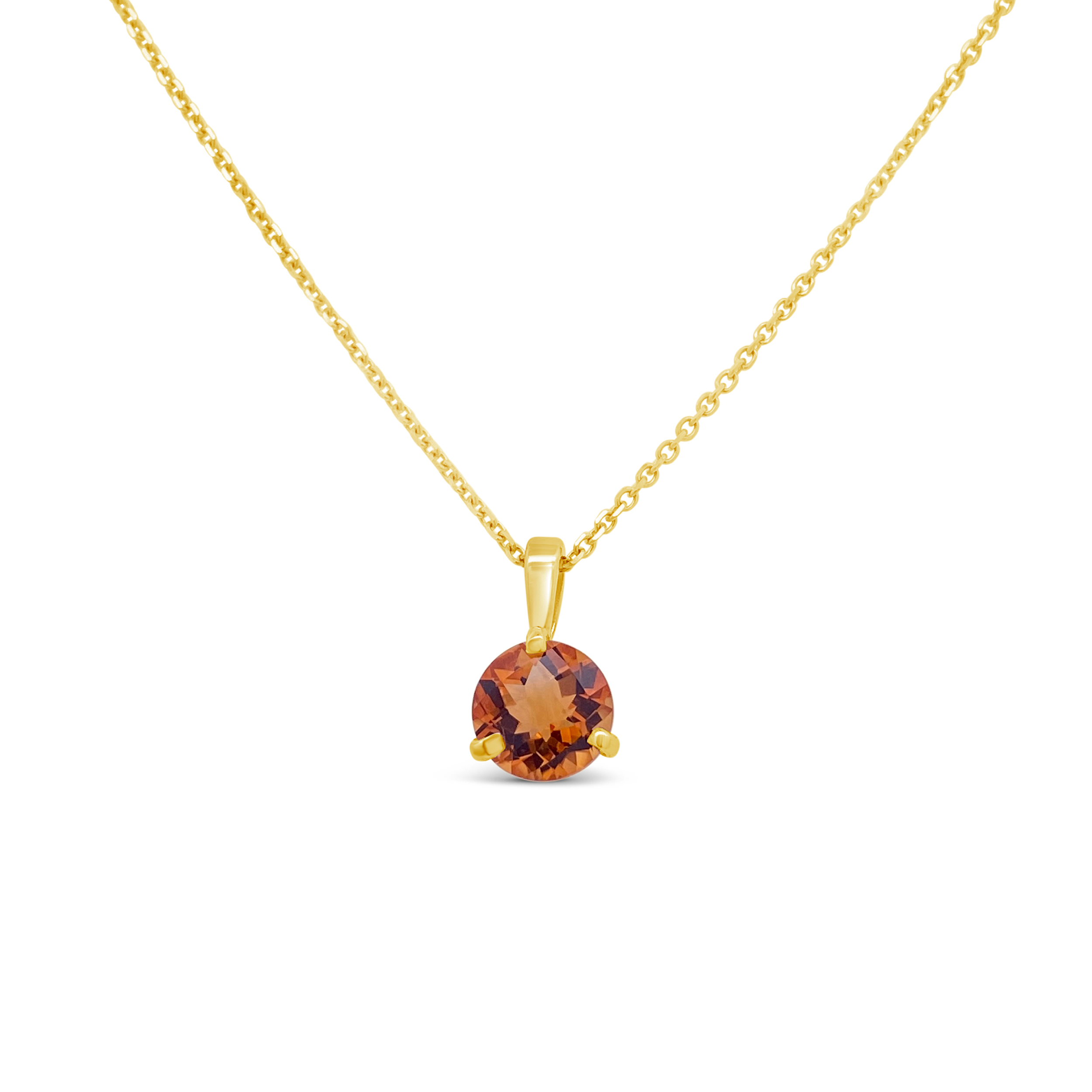 Irisa By Martin Binder Citrine Solitaire Gemstone Necklace