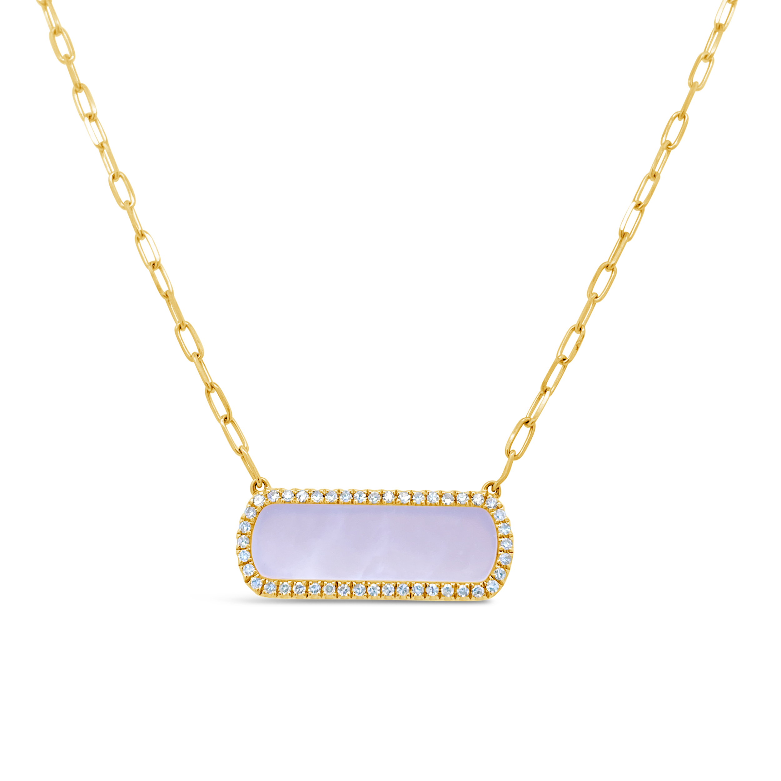 Irisa By Martin Binder Mother Of Pearl & Diamond Bar Necklace