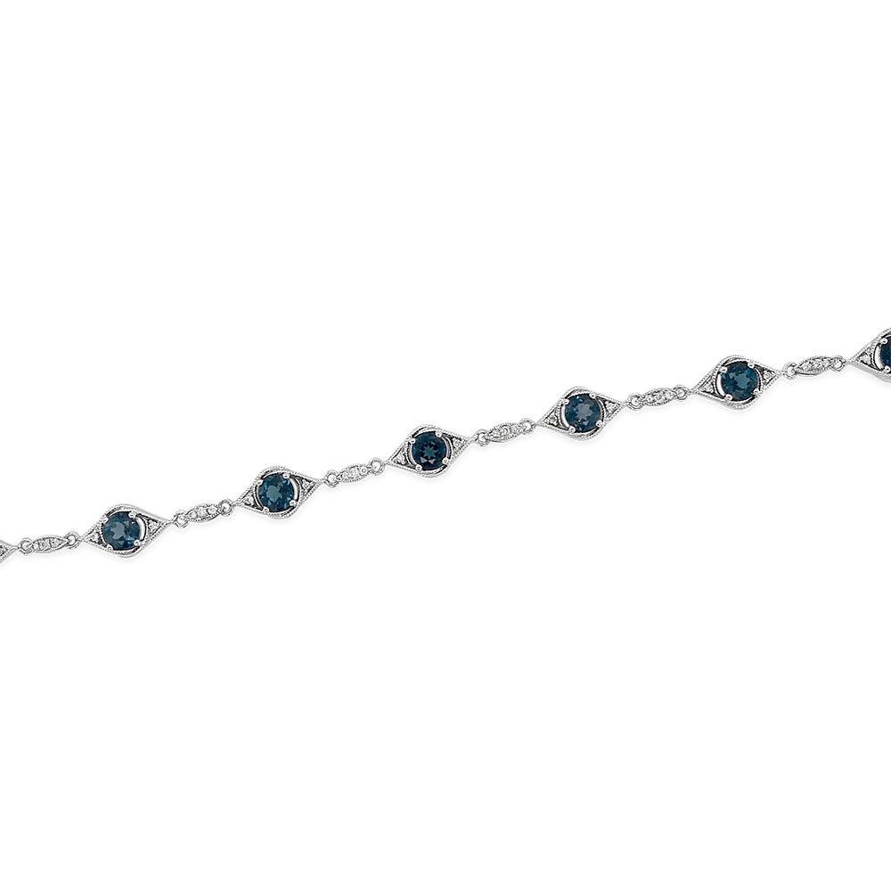 Irisa By Martin Binder London Blue Topaz & Diamond Bracelet