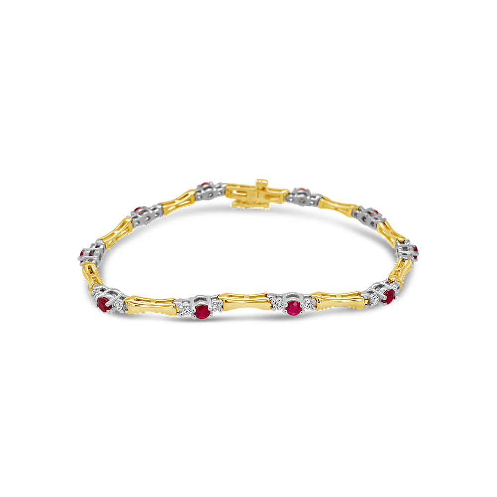 Irisa By Martin Binder Ruby & Diamond Two-tone Bracelet