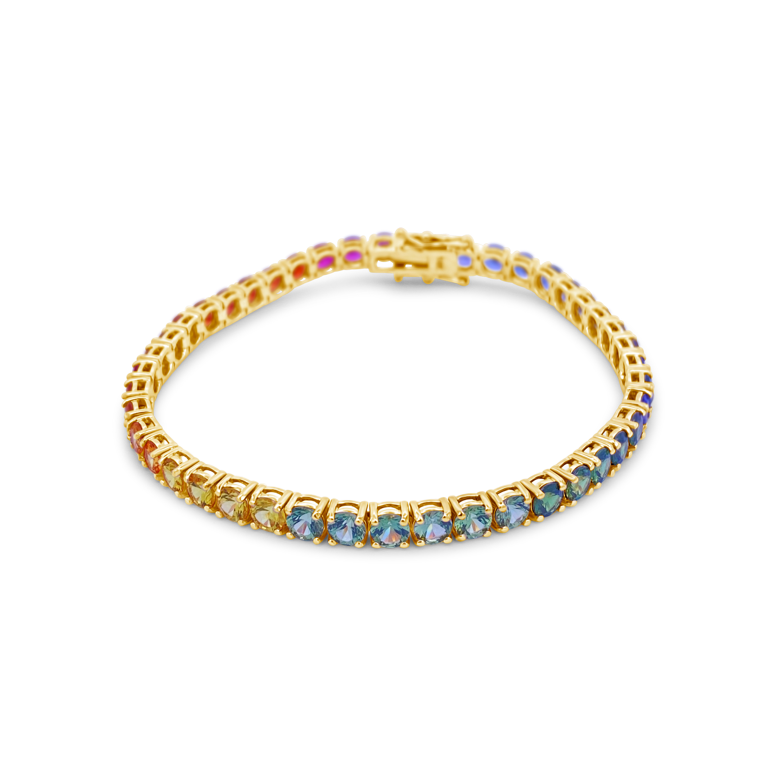 Irisa By Martin Binder Rainbow Sapphire Tennis Bracelet