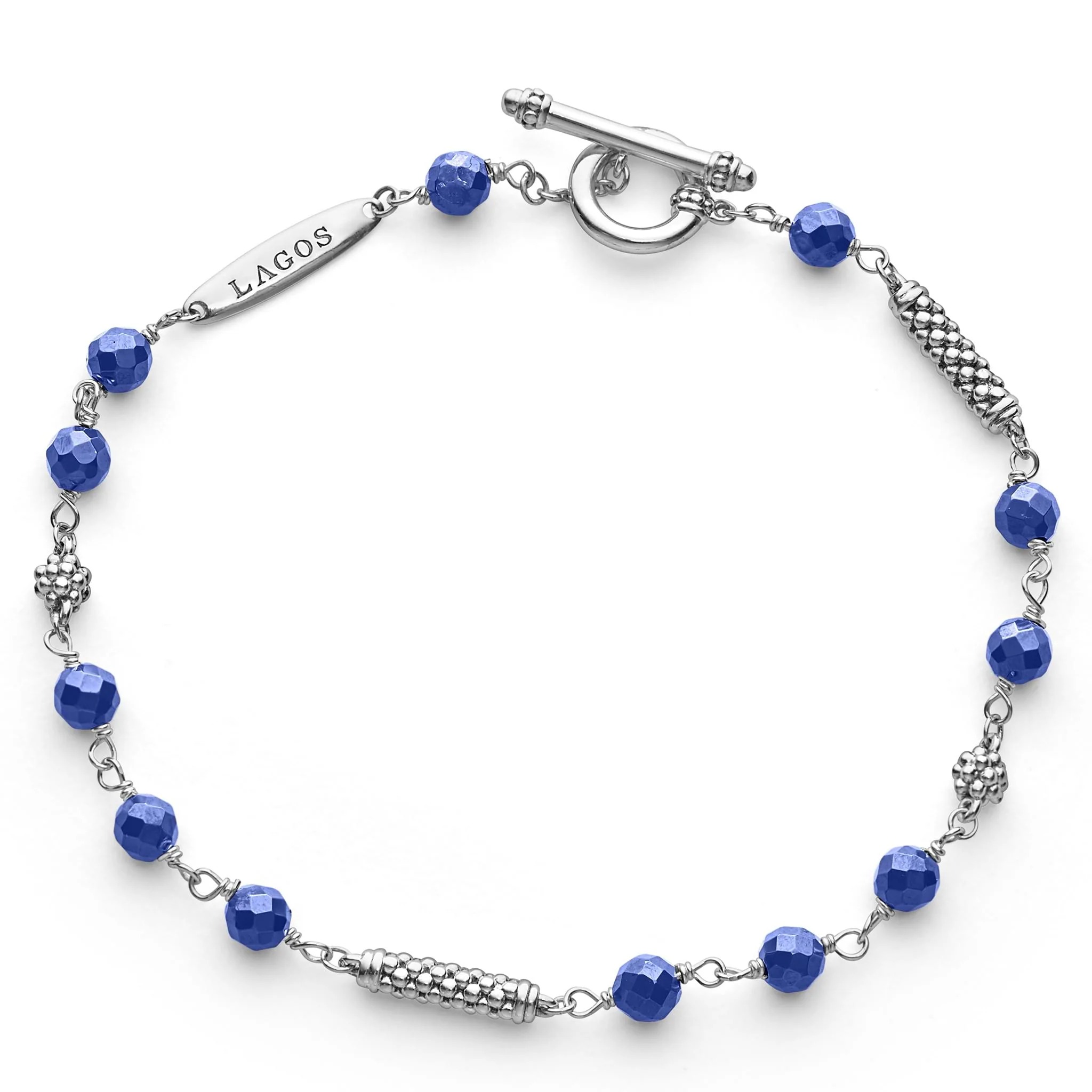 Lagos Caviar Icon Ultramarine Ceramic Beaded Bracelet