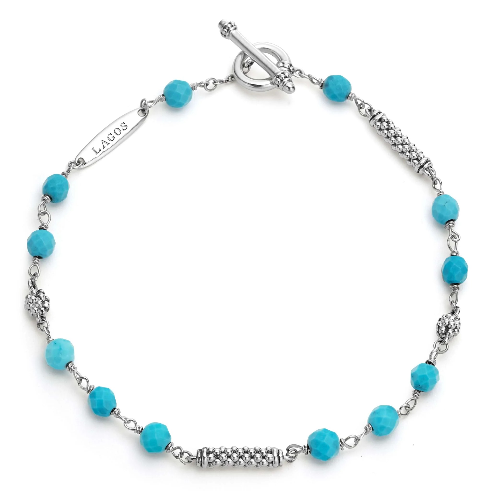 Lagos Caviar Icon Turquoise Beaded Bracelet