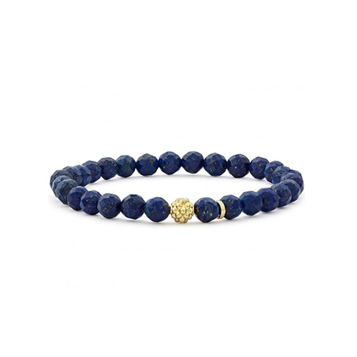 Lagos Caviar Icon Lapis Gemstone Bead Bracelet