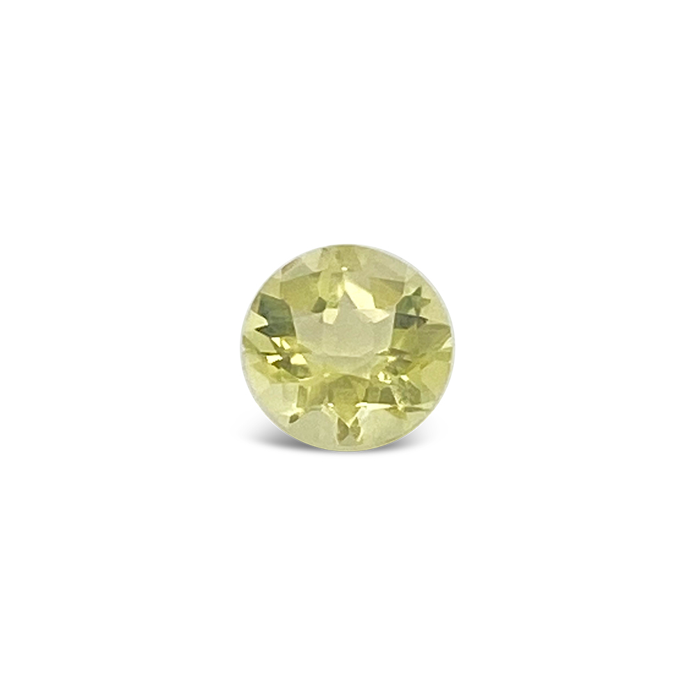 Round Cut Lemon Quartz Gemstone (7 Mm)