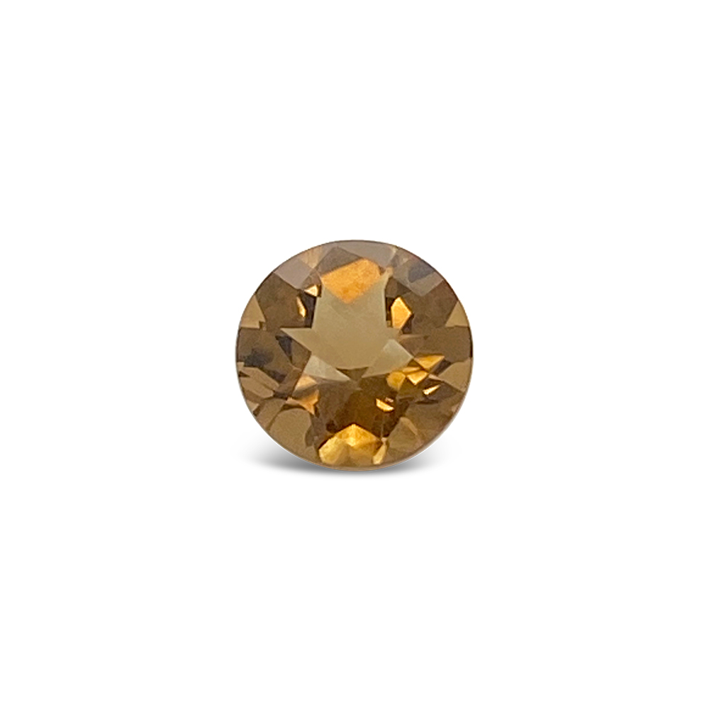 Round Cut Whiskey Quartz Gemstone (8 Mm)