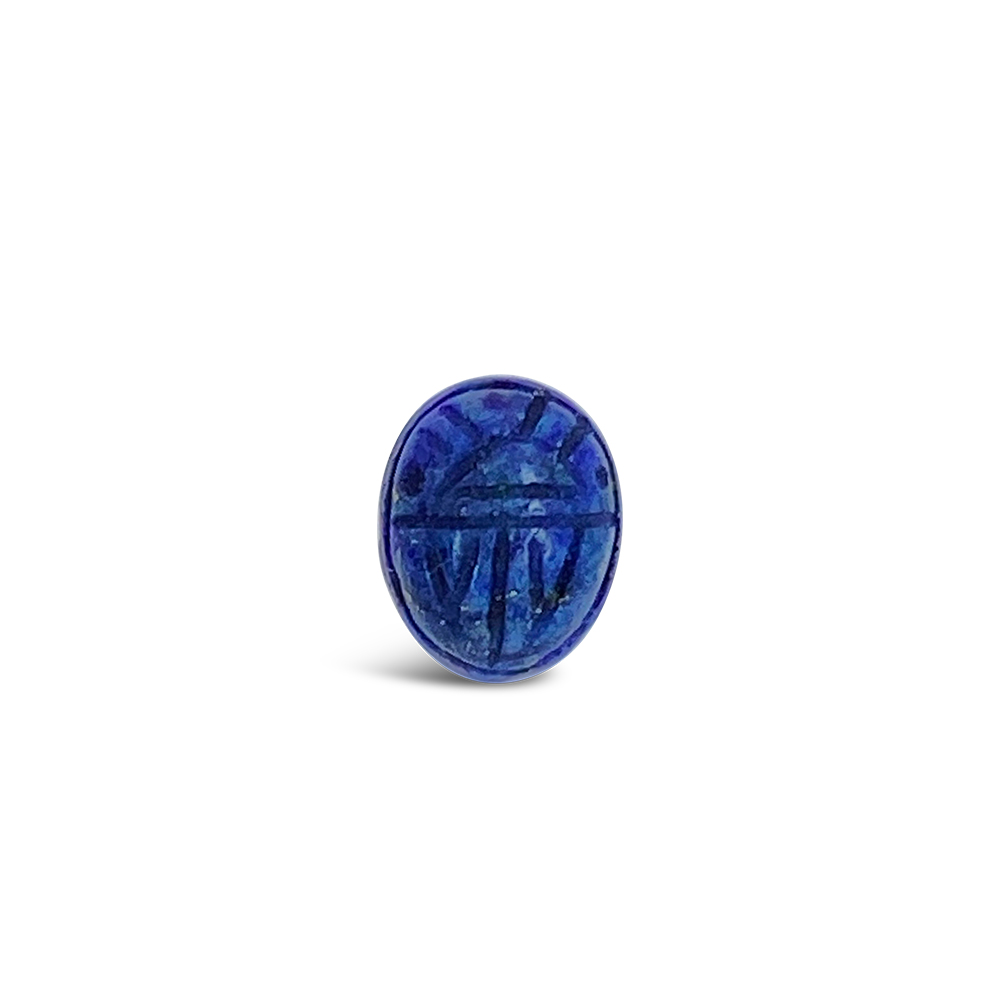 Oval Cut Blue Lapis Scarab Gemstone