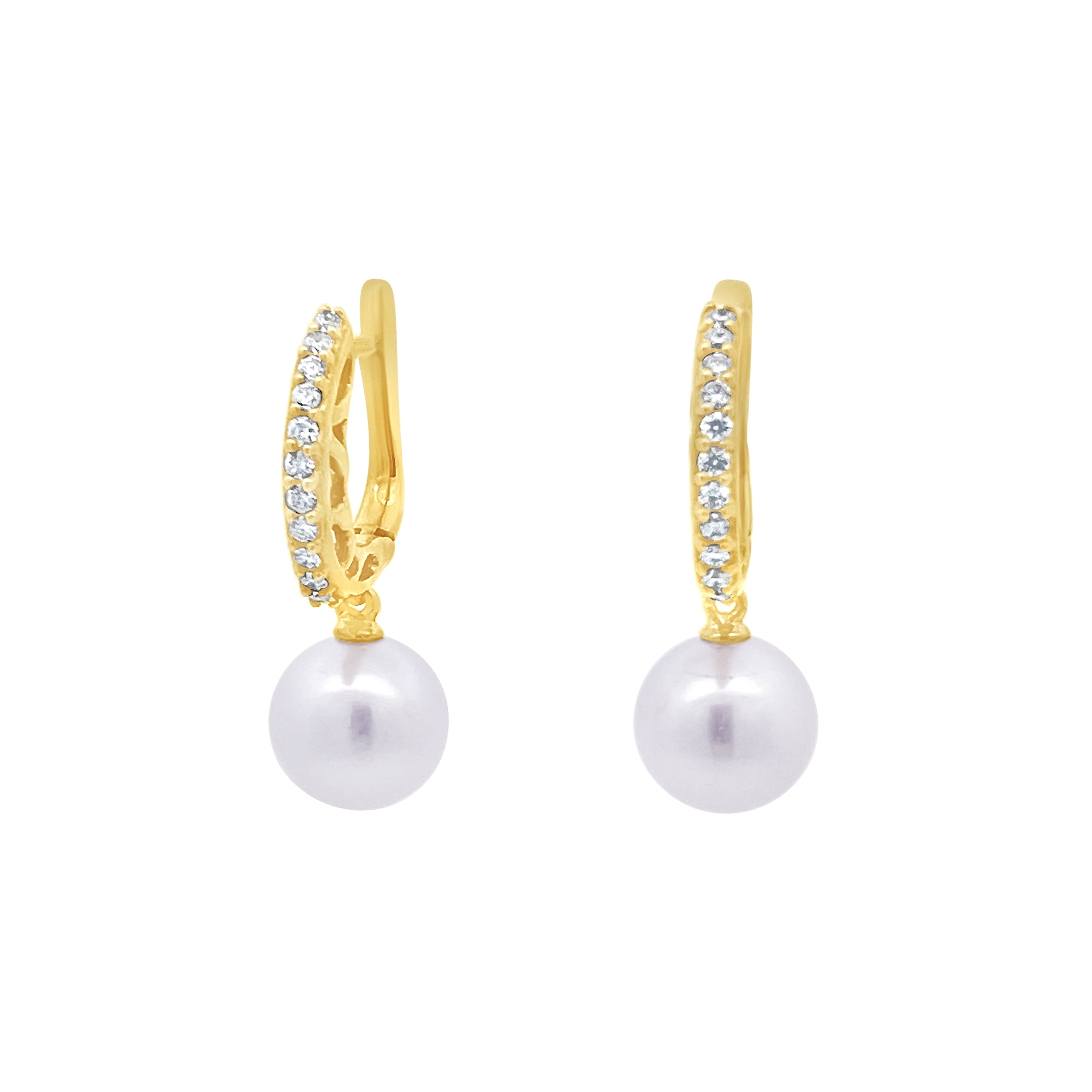 Miyana By Martin Binder Pearl & Diamond Dangle Earrings