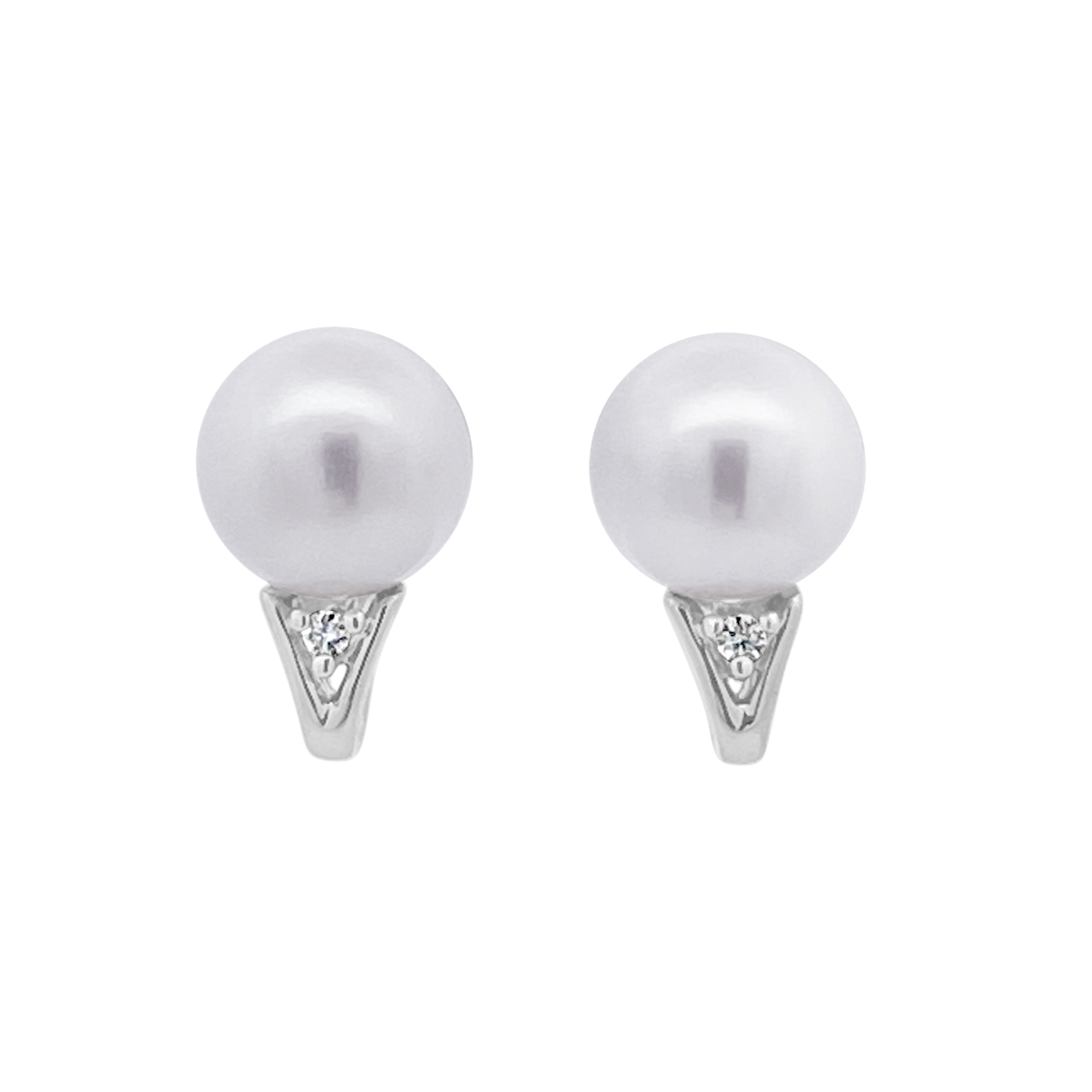 Miyana By Martin Binder Pearl & Diamond Accent Earrings