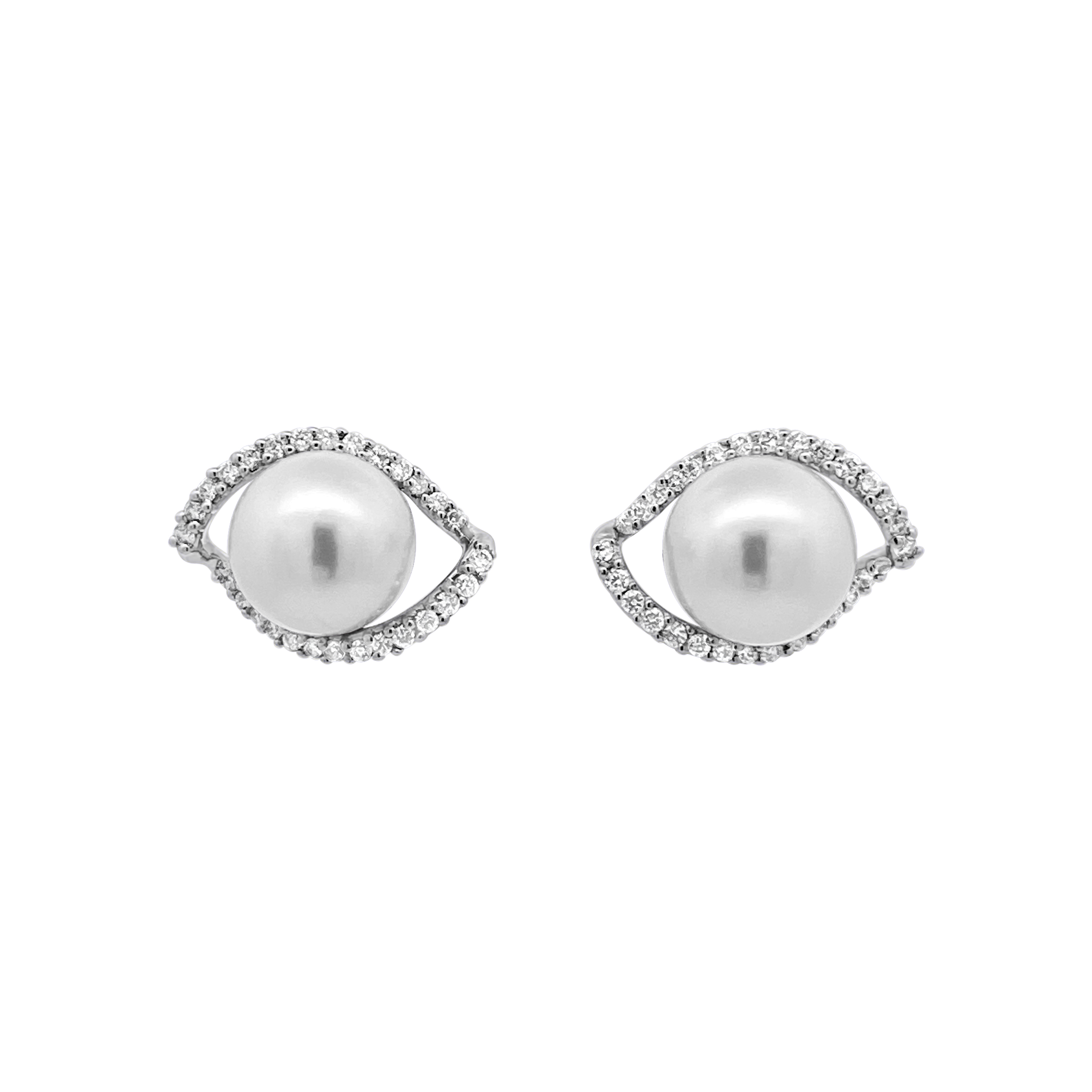 Miyana By Martin Binder Akoya Pearl & Diamond Earrings