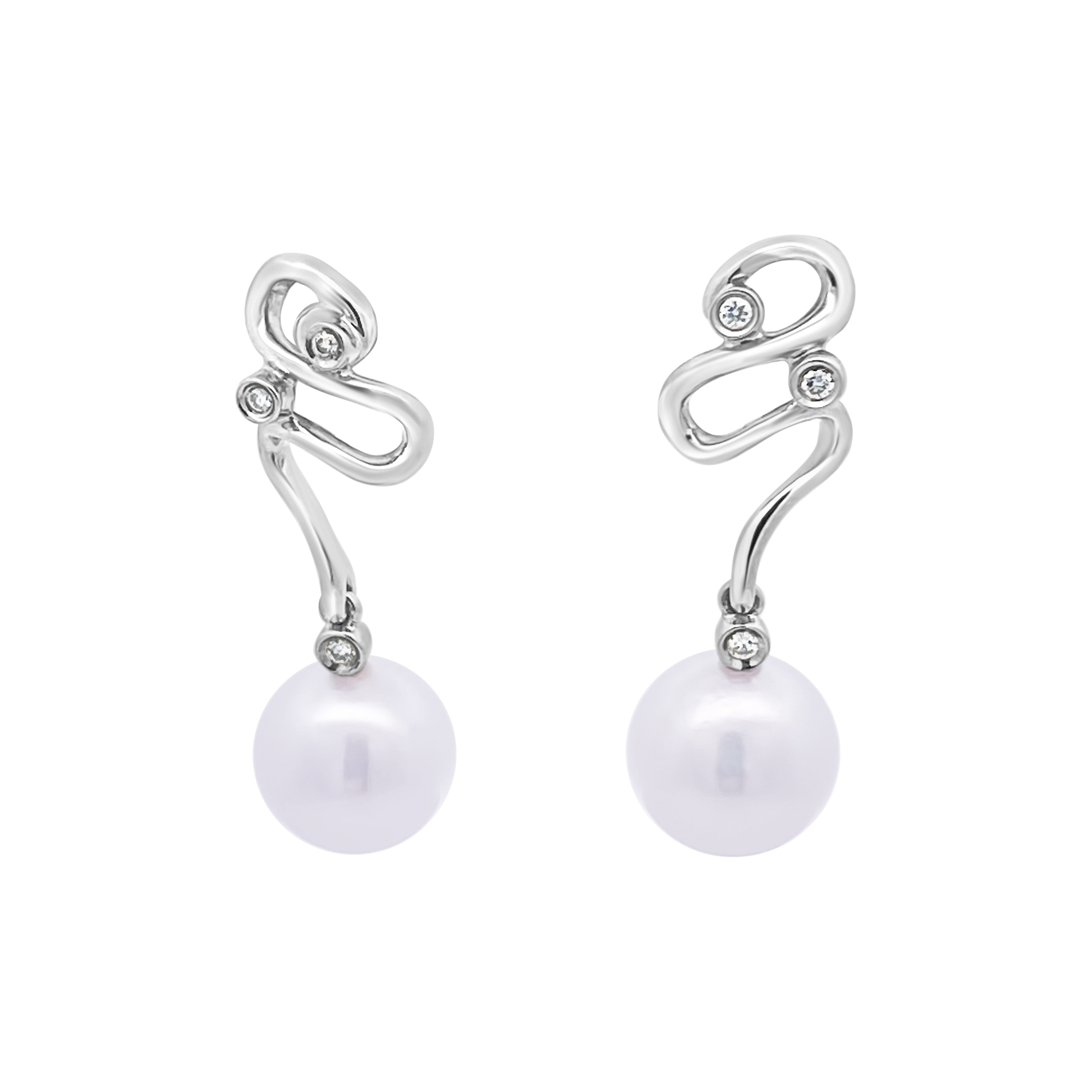 Miyana By Martin Binder Akoya Pearl & Diamond Earrings