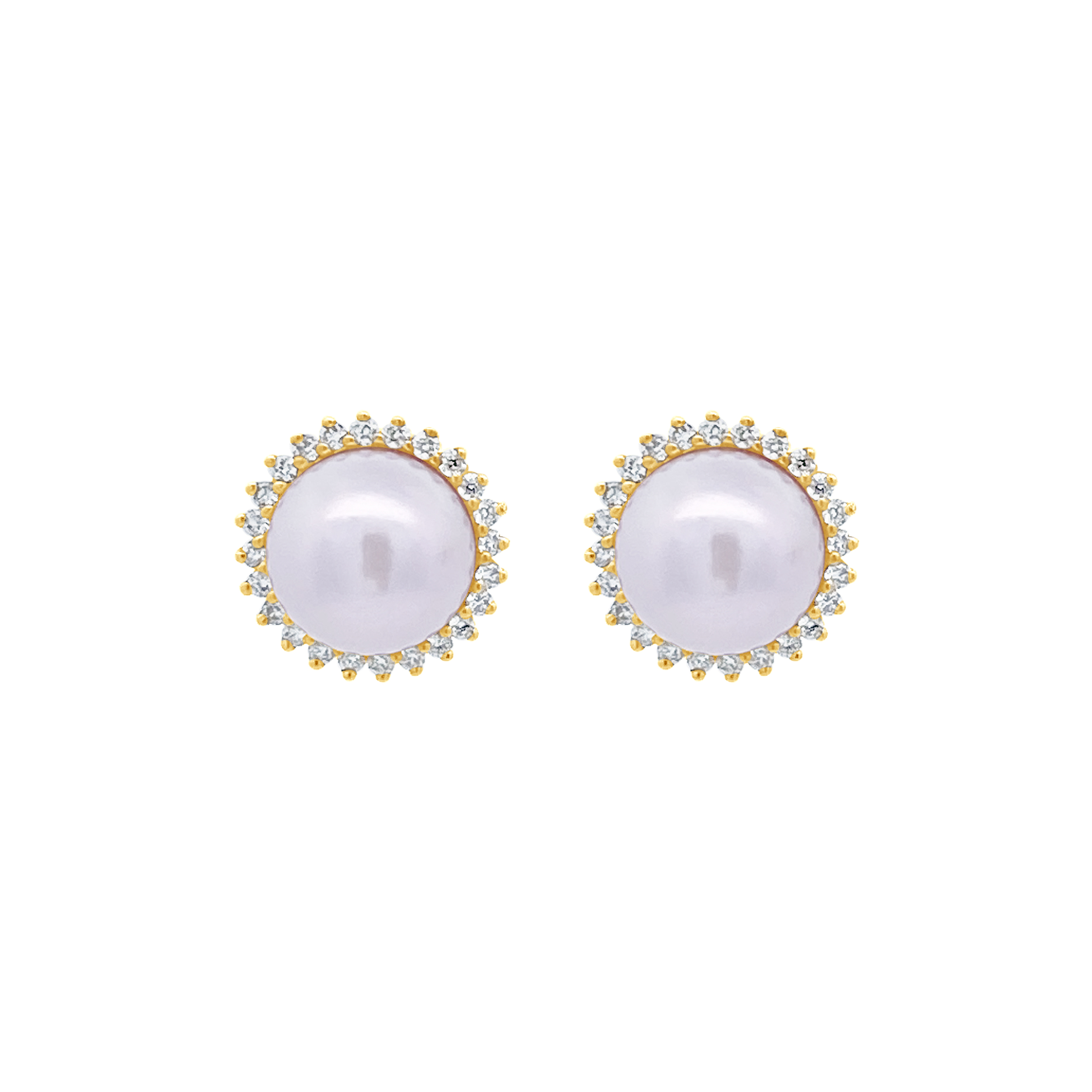 Miyana By Martin Binder Akoya Pearl & Diamond Halo Earrings