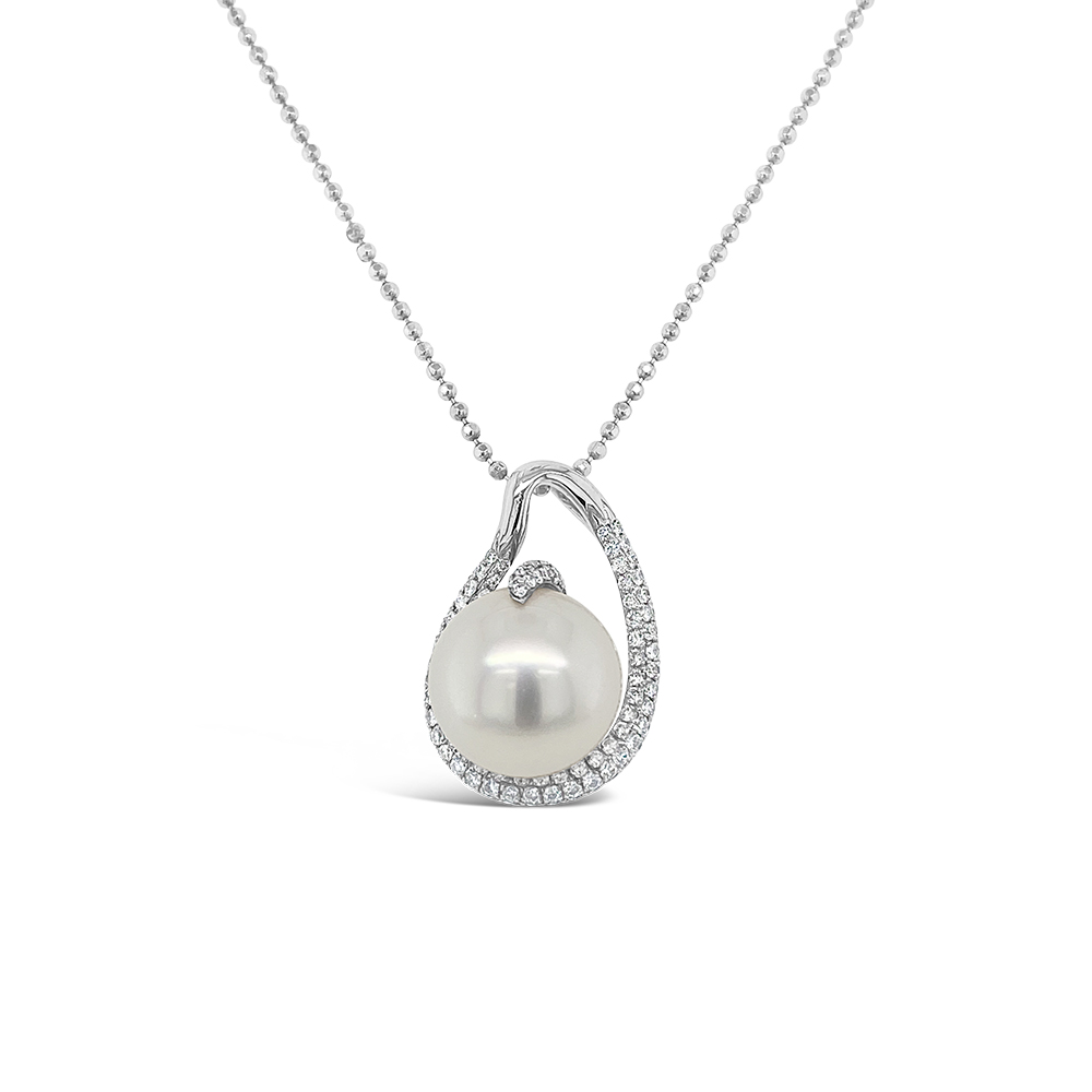 Tara South Sea Pearl & Diamond Pendant Necklace