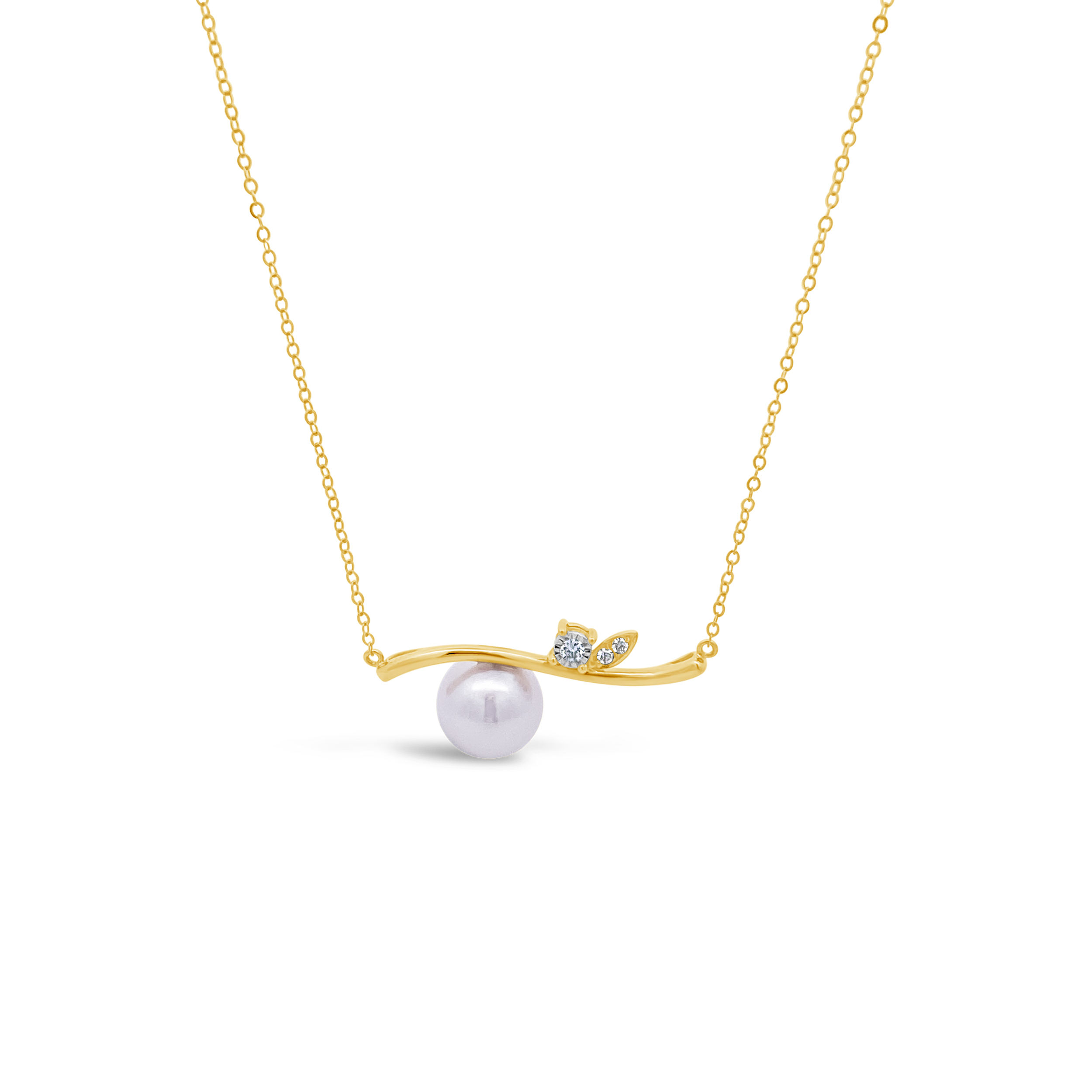 Miyana By Martin Binder Akoya Pearl & Diamond Bar Necklace