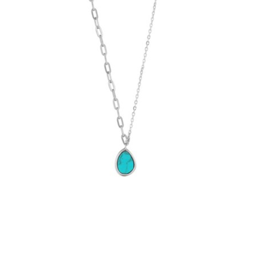 Ania Haie Tidal Turquoise Mixed Link Necklace