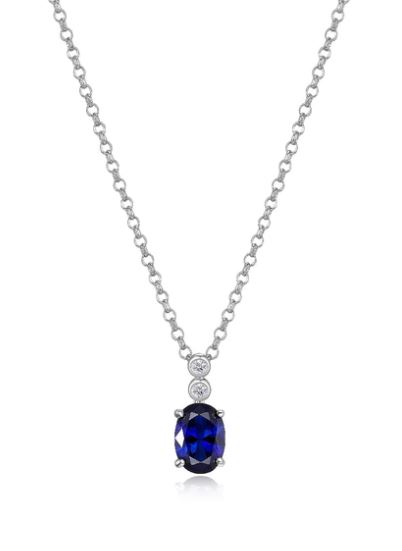 Elle Blue Star Oval Sapphire Necklace