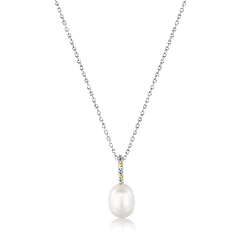 Ania Haie Gem Pearl Drop Necklace