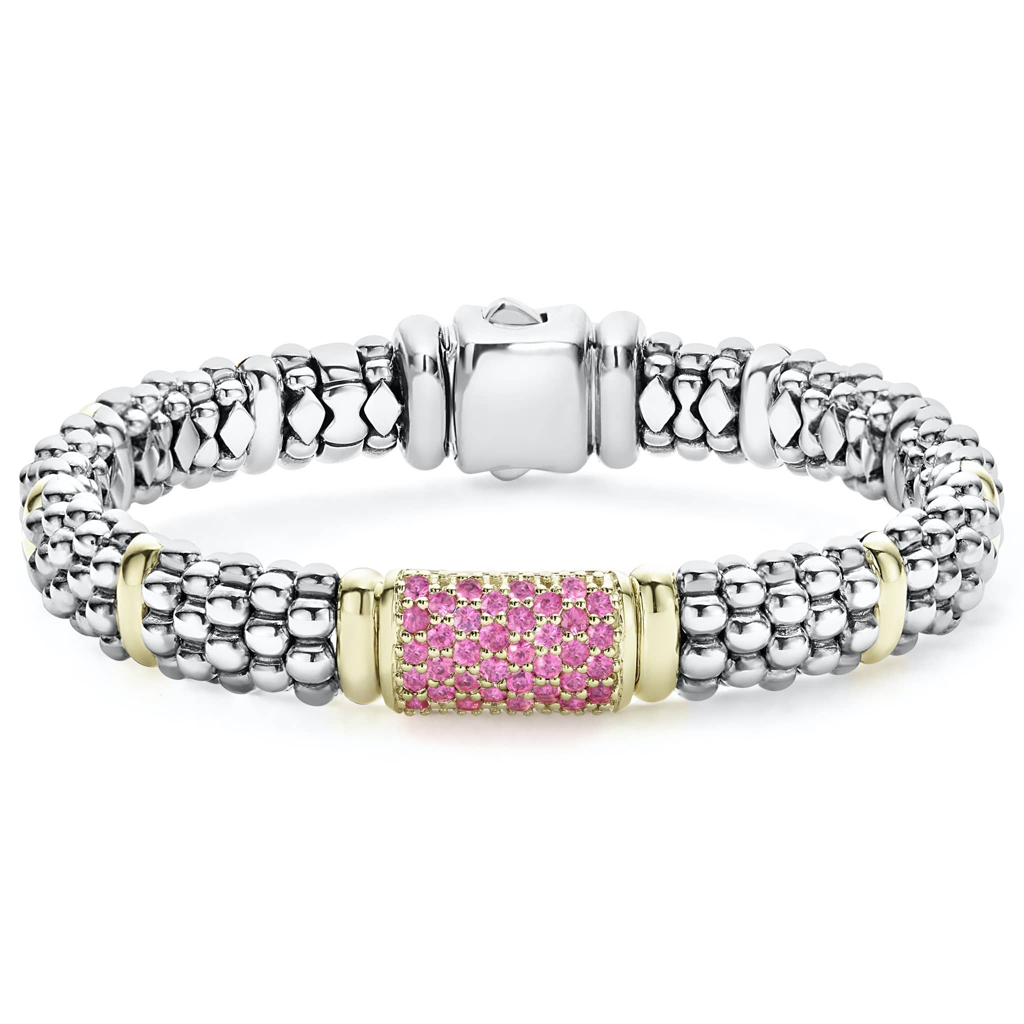 Lagos Signature Caviar Pink Sapphire Bracelet