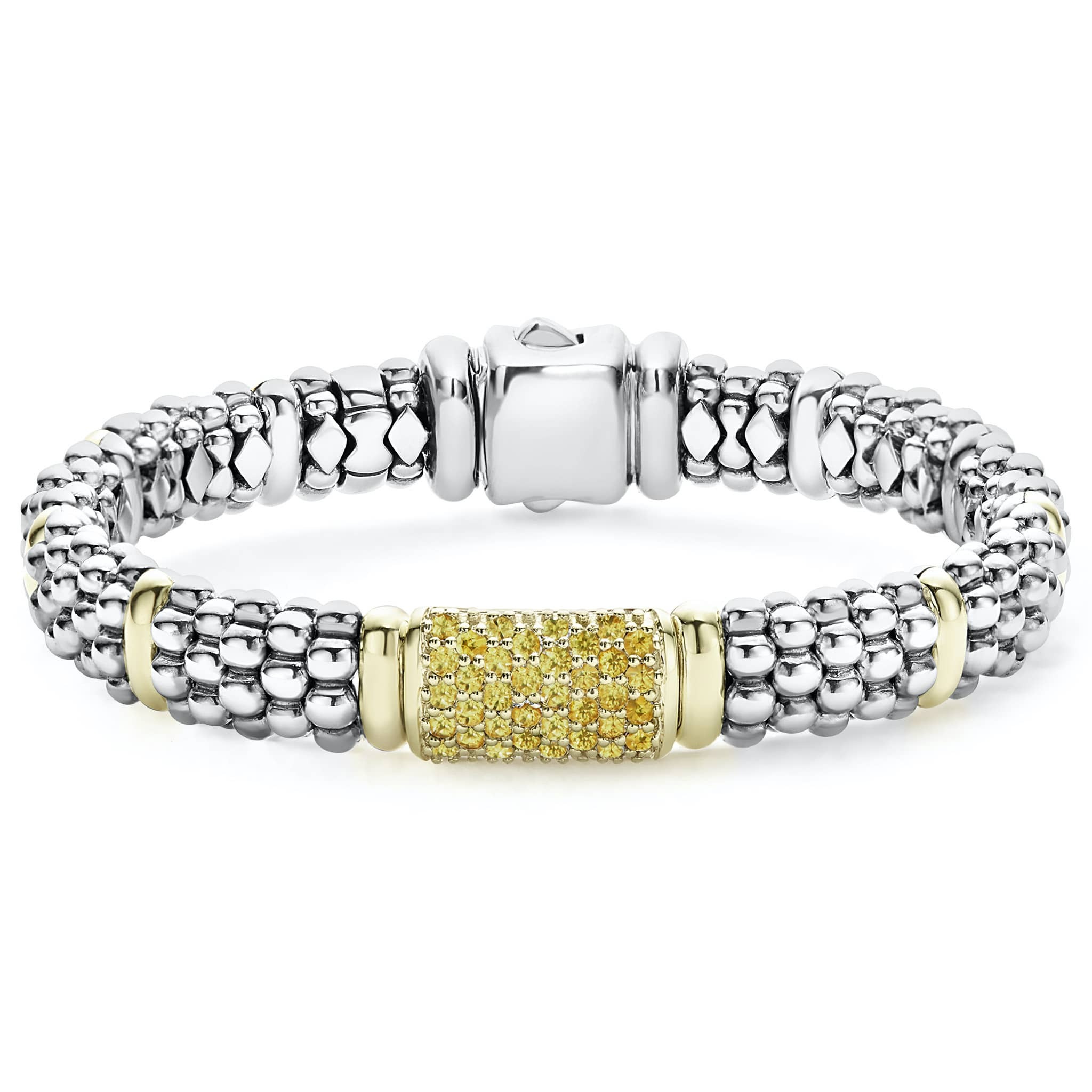 Lagos Signature Caviar Yellow Sapphire Bracelet