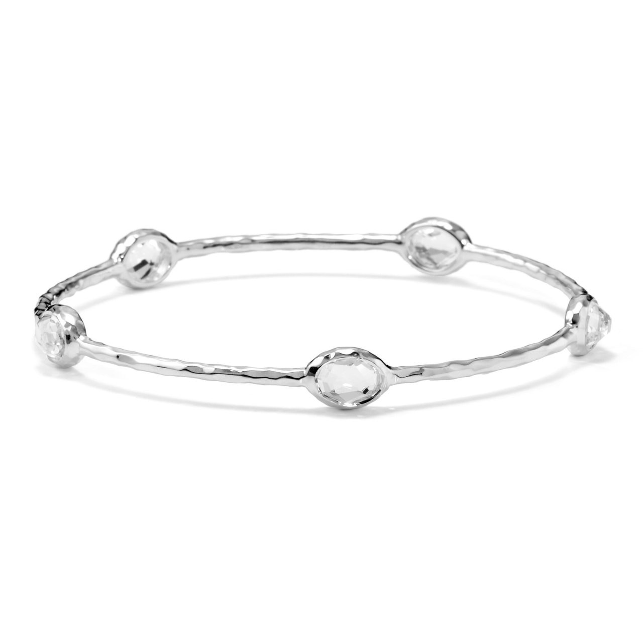 Ippolita Rock Candy Silver 5-stone Bangle Bracelet