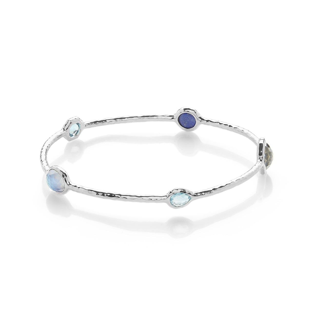 Ippolita Rock Candy Silver 5-stone Bangle Bracelet